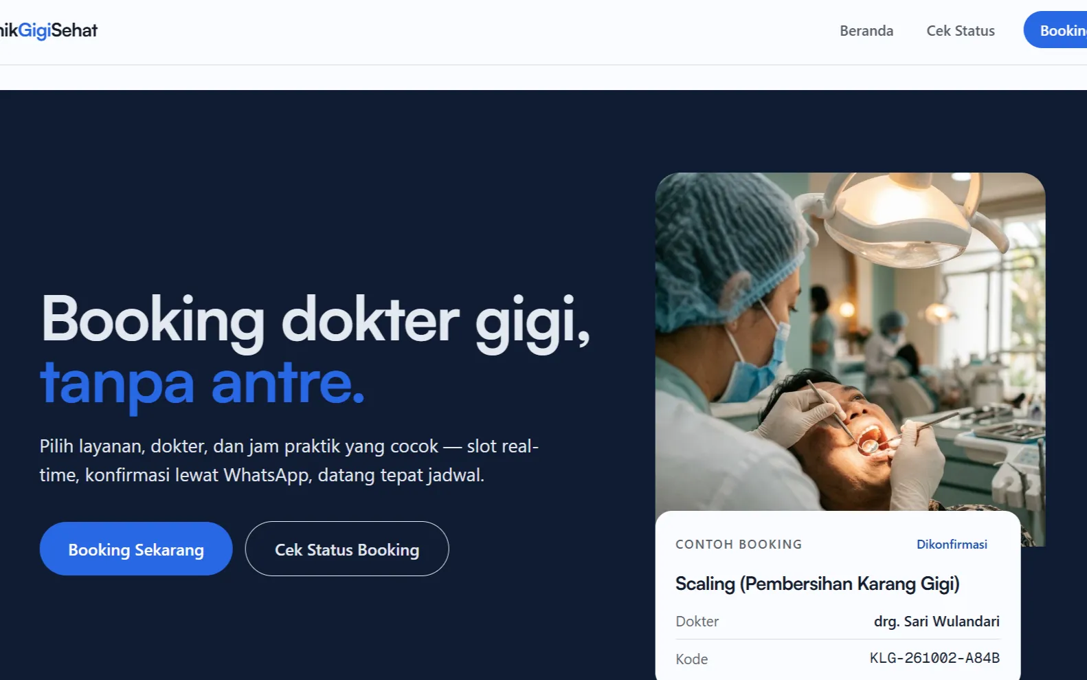 Booking Klinik Gigi
